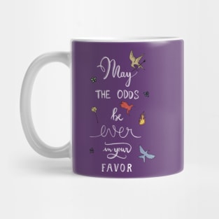 Hunger Games quality calligraphy - black version - purple Mug